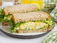 Рецепта Яйчена салата за сандвичи с майонеза и горчица